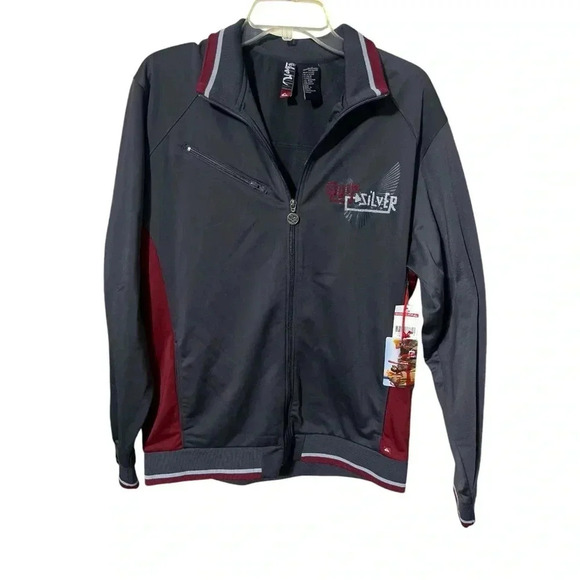 Quiksilver Treat Yourself Jacket Full Zip Gray Red 90's Streetwear Y2K Large SK8 - Picture 1 of 12